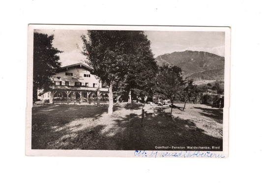 Ansichtskarte Gasthof Pension Waldschenke / Ried / Oberbayern