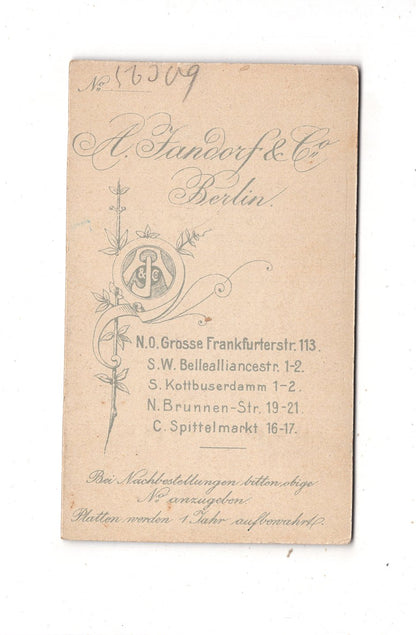 Fotografie Feine Dame - Berlin 1890er / CDV L1-32