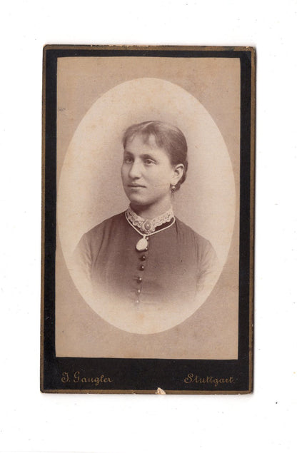 Fotografie Damenportrait - Stuttgart 1880er / CDV C1-11