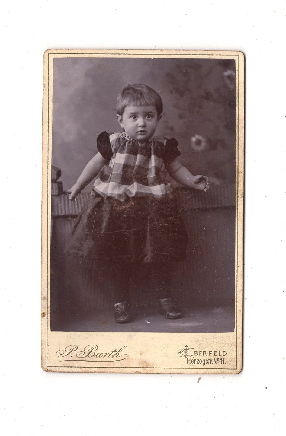 Fotografie Niedlicher kleiner Junge - Elberfeld um 1890 / CDV M1-14