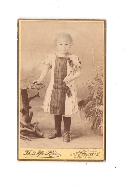 Fotografie Niedliches kleines Kind - Sebnitz 1880er / CDV M1-34