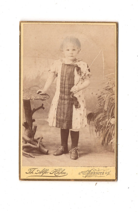 Fotografie Niedliches kleines Kind - Sebnitz 1880er / CDV M1-34