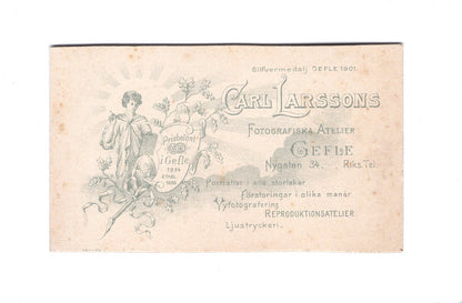 Fotografie Feine Dame mit kleinem Mädchen - Gefle 1900er