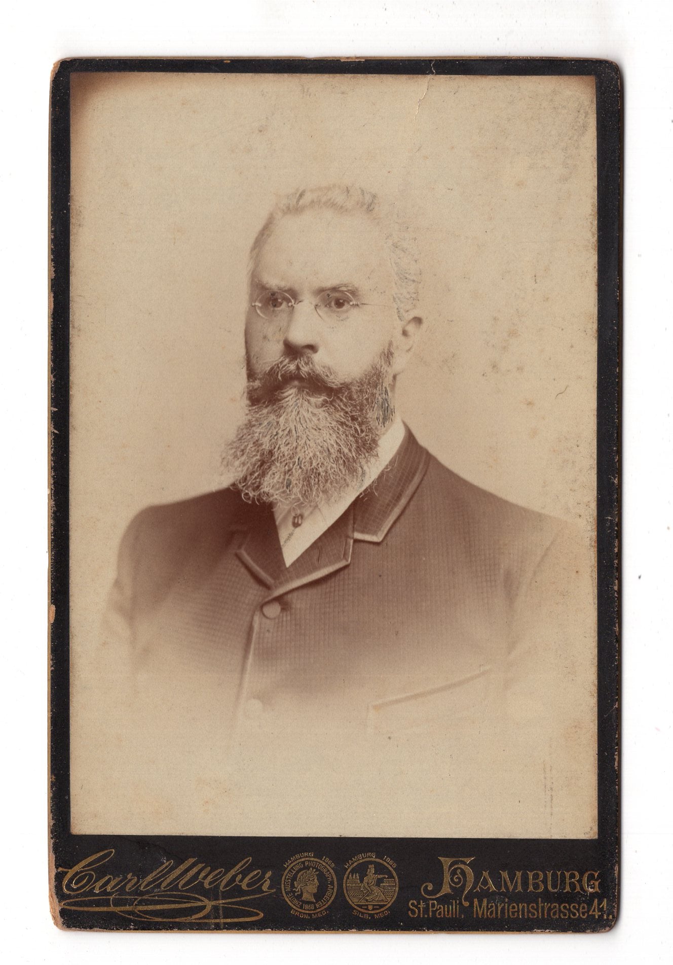 Fotografie Feiner Herr - Hamburg 1880er / CAB W-35