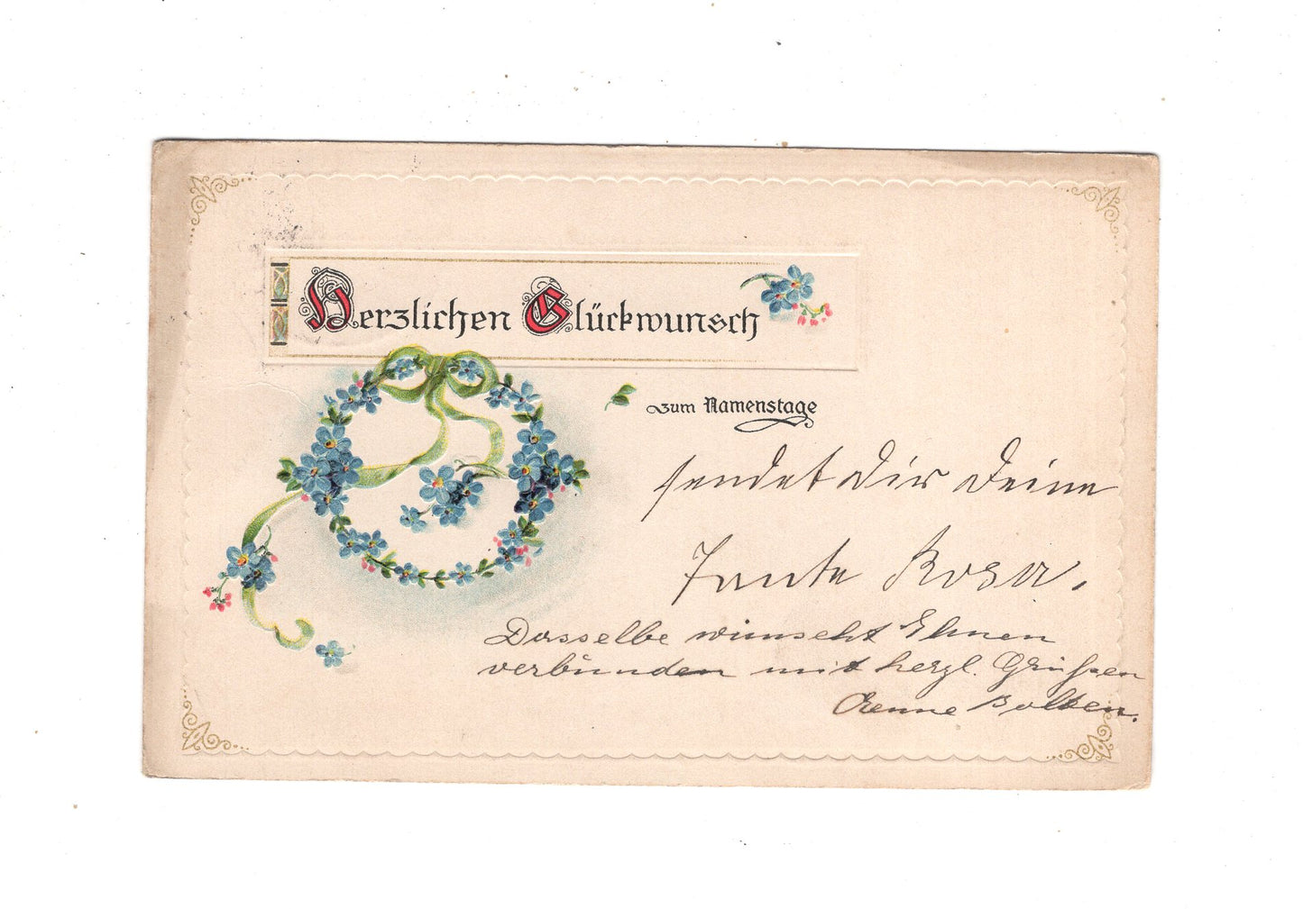 Ansichtskarte Glückwünsche / Glückwunsch zum Namenstag / L1-63