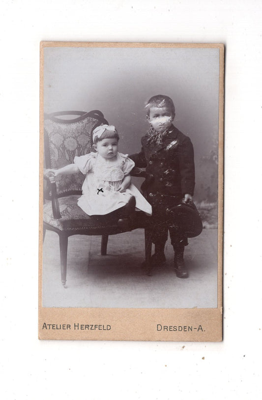 Fotografie Niedliche kleine Kinder - Dresden 1890er