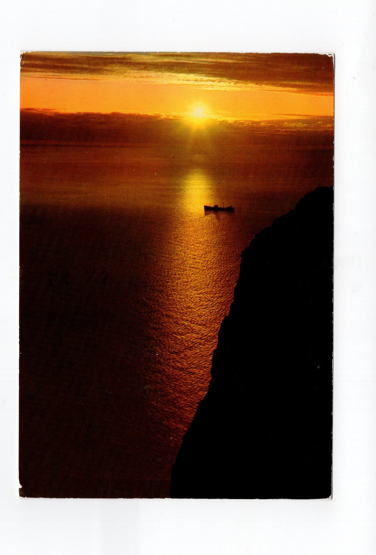 Ansichtskarte Mitternachtssonne am Nordkap / Norwegen