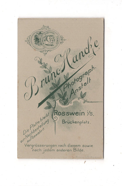 Fotografie Feine Dame - Roßwein um 1900 / CDV L1-32