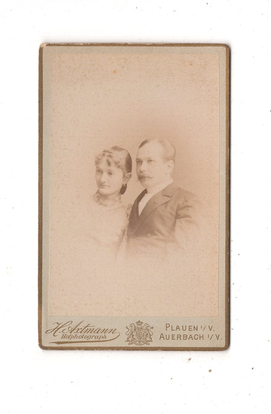 Fotografie Feines Paar - Plauen / Auerbach 1880er