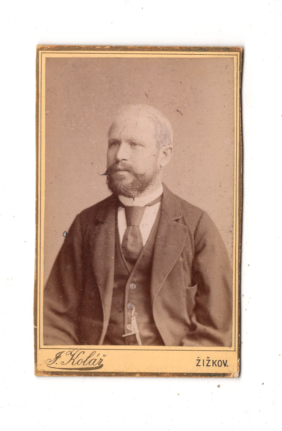 Fotografie Herrenportrait - Praha Prag - Zizkov 1880er