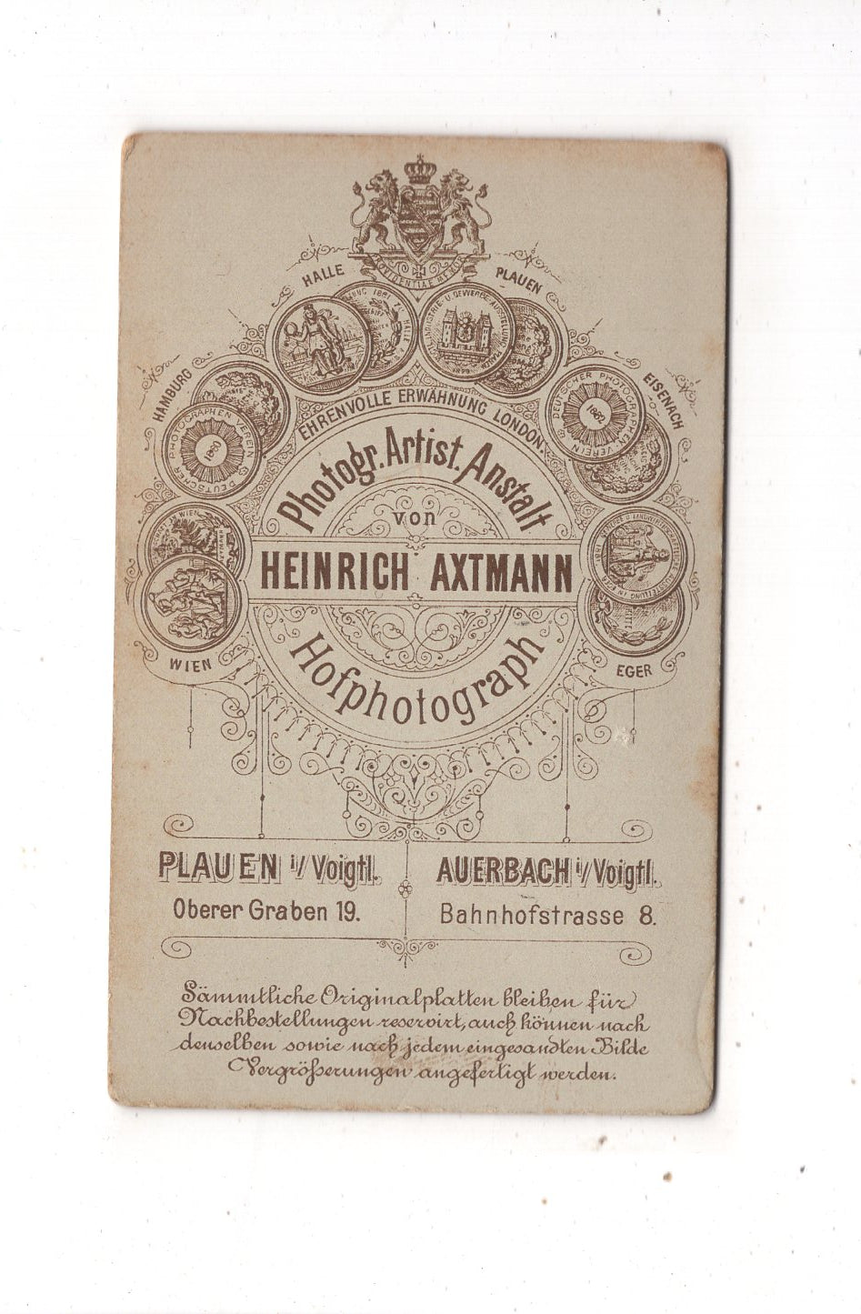 Fotografie Feines Paar - Plauen / Auerbach 1880er