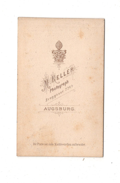 Fotografie Niedlicher kleiner Junge - Augsburg 1870er / CDV M1-14