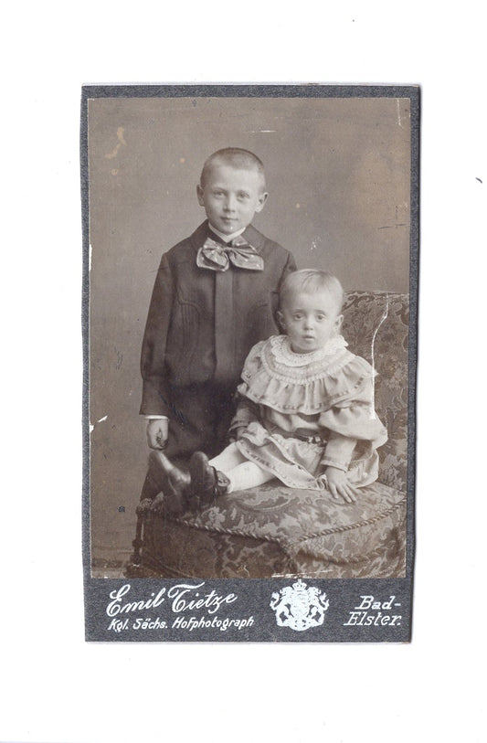 Fotografie Niedliche kleine Kinder - Bad Elster 1900er