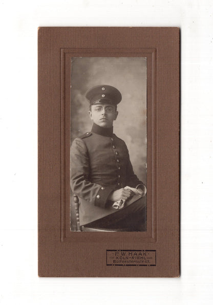 Fotografie Soldat / Soldatenportrait - Köln-Riehl um 1910