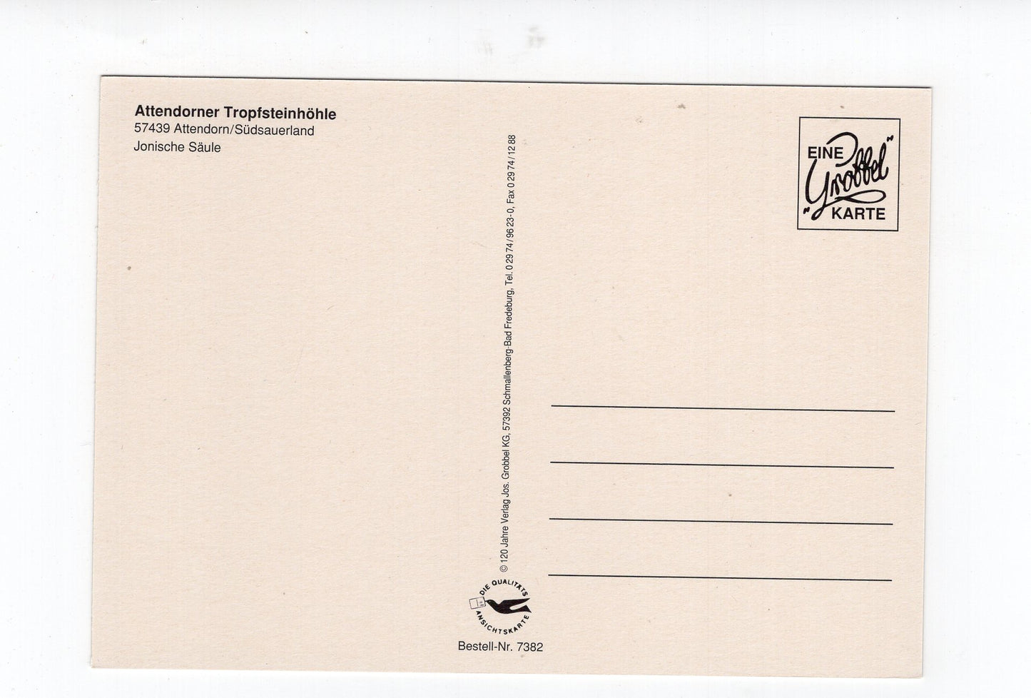 Ansichtskarte Attendorner Tropfsteinhöhle