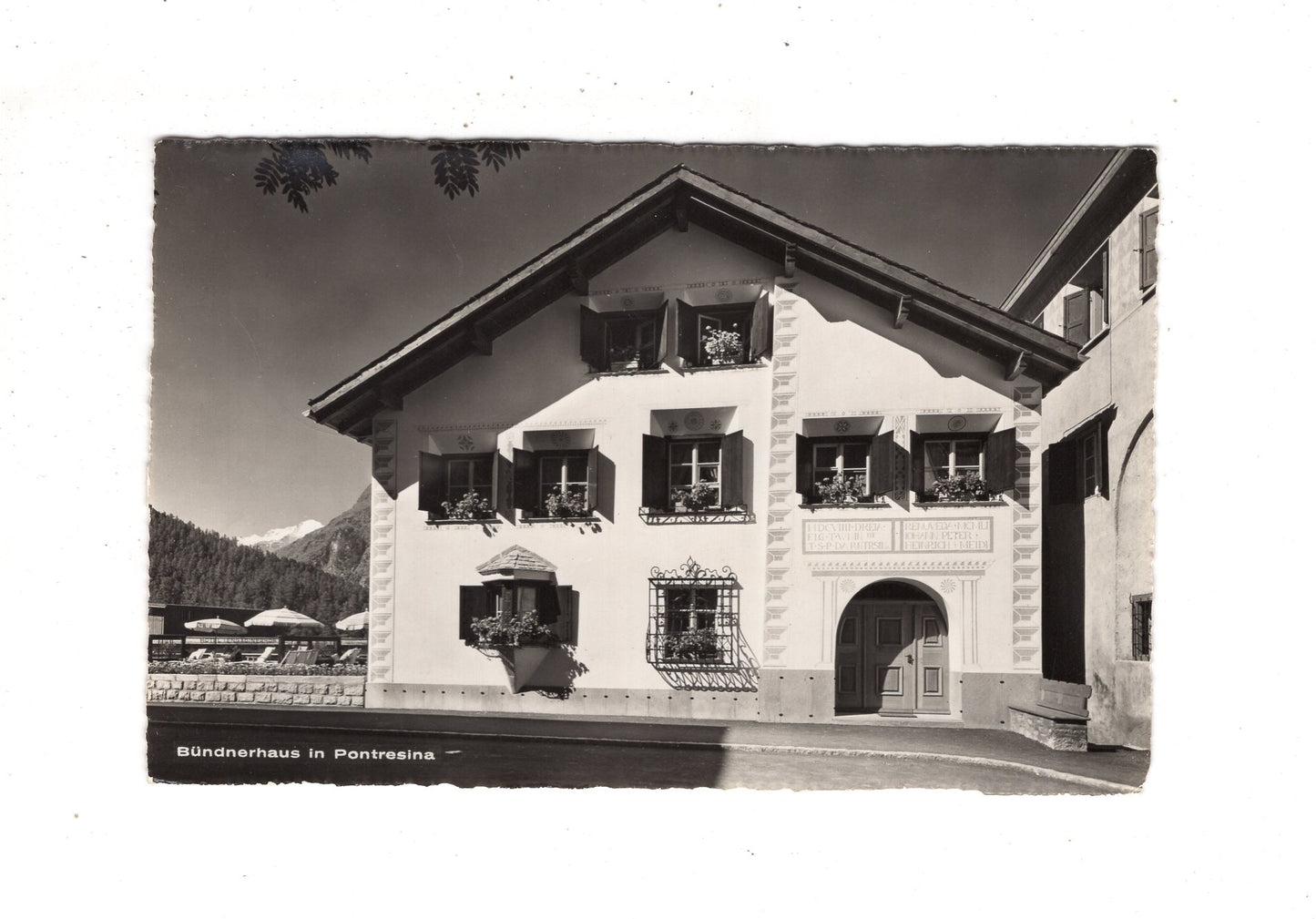 Ansichtskarte Bündnerhaus in Pontresina / Schweiz