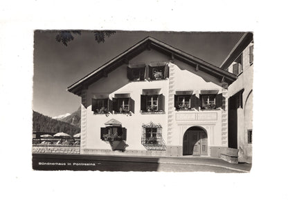 Ansichtskarte Bündnerhaus in Pontresina / Schweiz