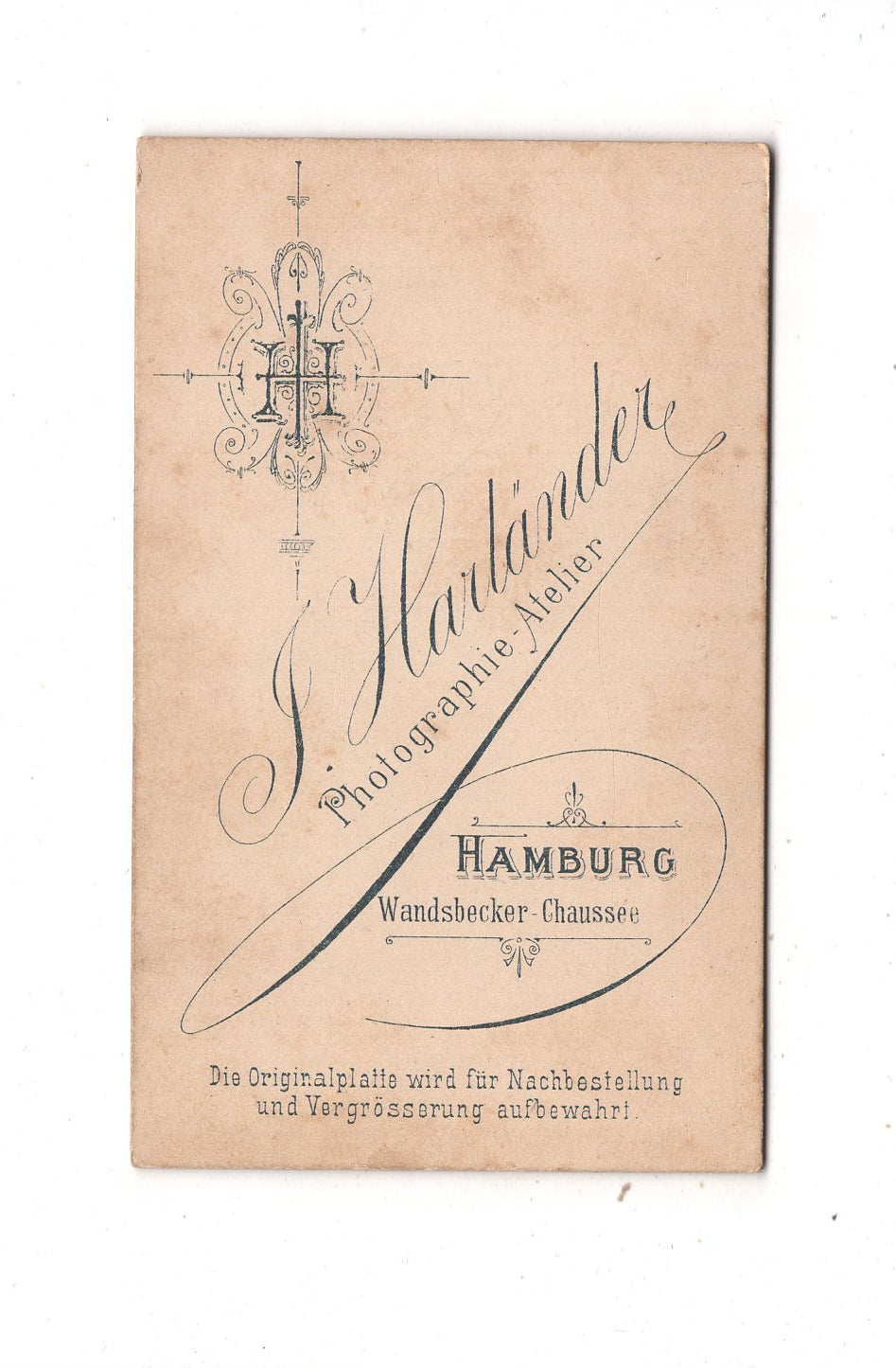 Fotografie Feine Dame - Hamburg 1890er / CDV L1-32