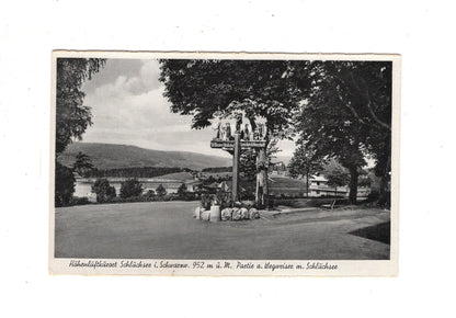 Ansichtskarte Schluchsee im Schwarzwald / Partie am Wegweiser / K1-48