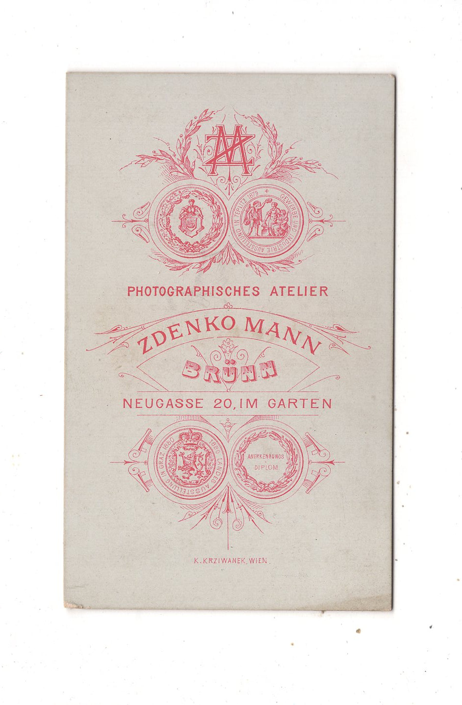 Fotografie Herrenportrait - Brünn 1870er