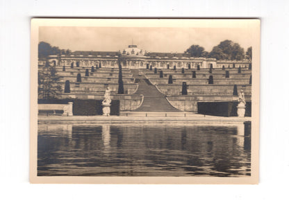 Ansichtskarte Potsdam / Gartenseite mit Terrasse des Schlosses Sanssouci