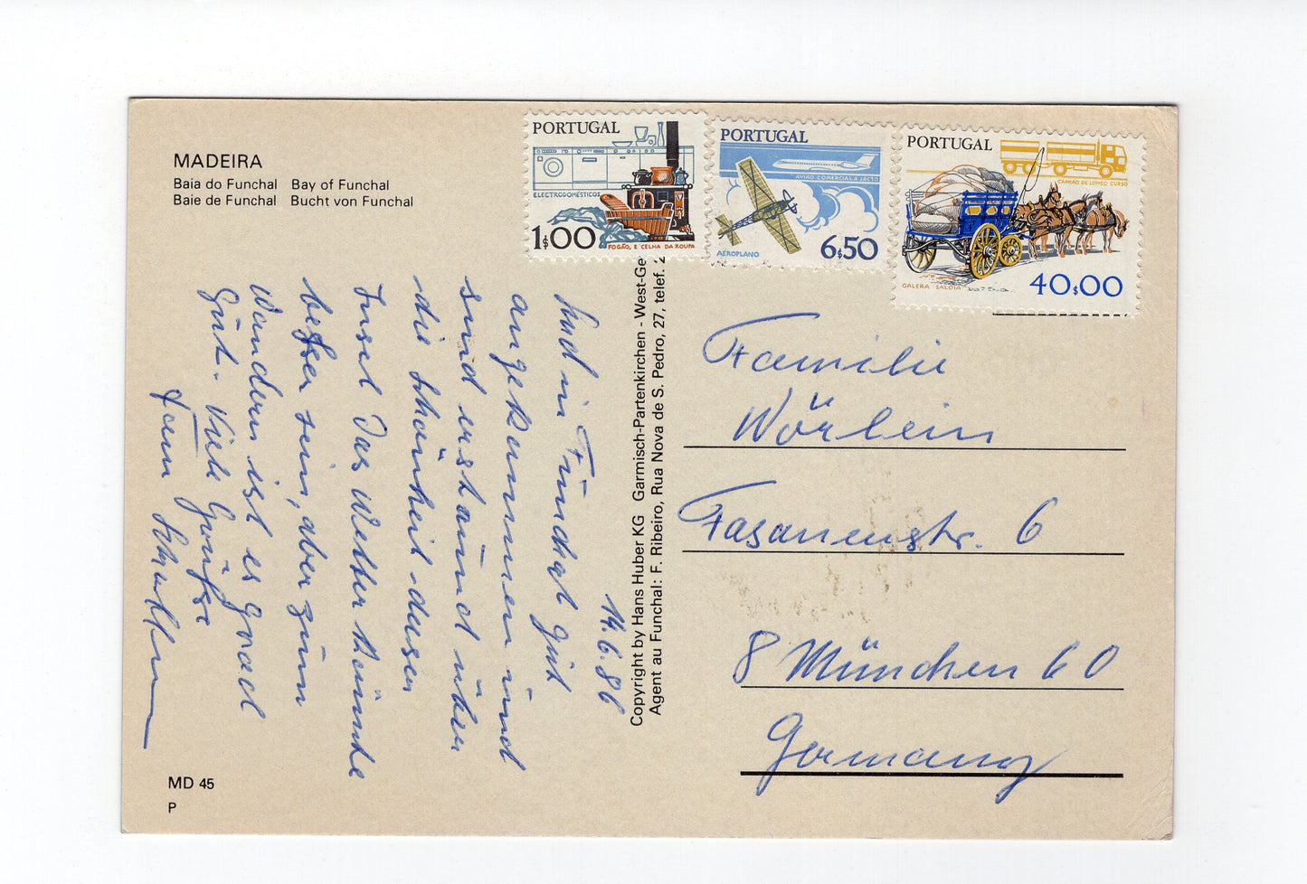 Ansichtskarte Madeira / Bucht von Funchal / Portugal