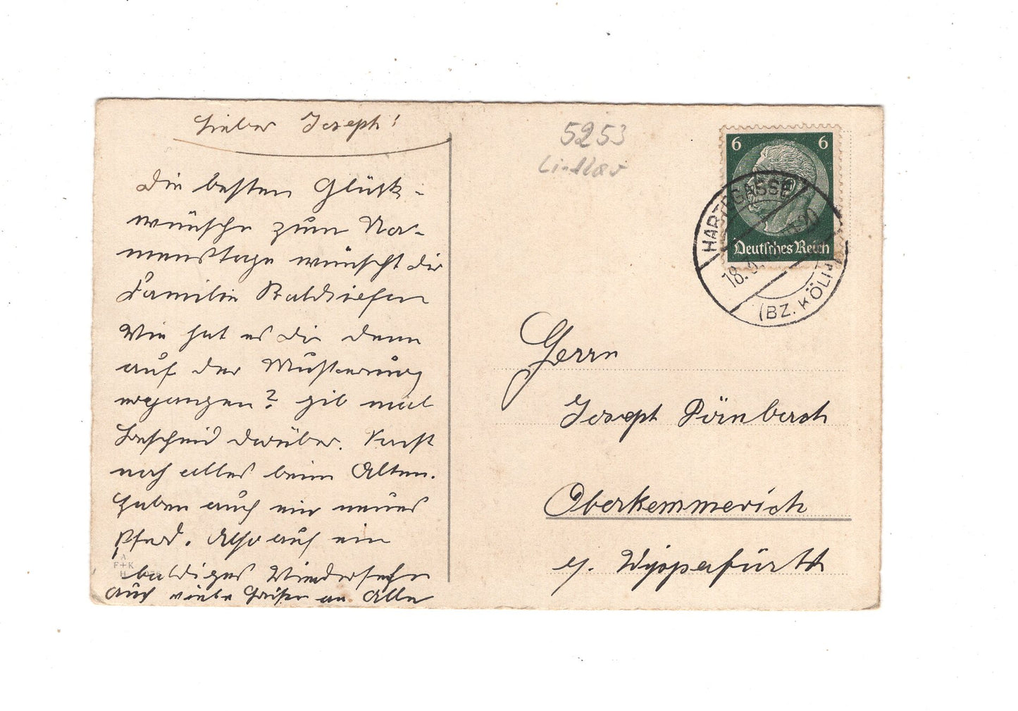 Ansichtskarte Glückwünsche / Glückwunsch zum Namenstag / L1-63