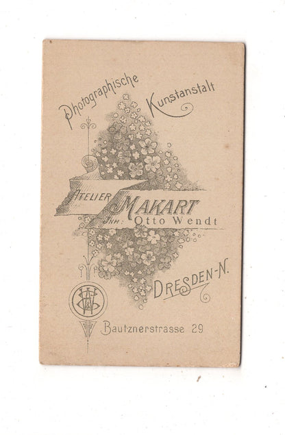 Fotografie Niedliches kleines Kind - Dresden 1890er / CDV M1-34