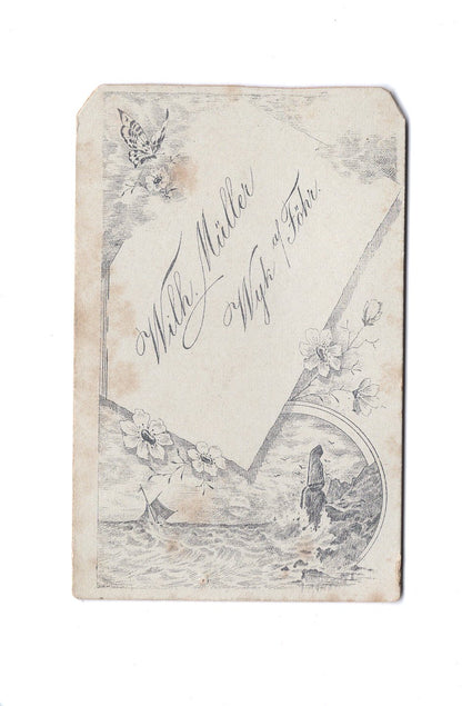 Fotografie Feine Dame mit kleinem Mädchen - Wyk auf Föhr 1890er