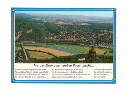 Ansichtskarte Weserbogen mit Kaiser-Wilhelm-Denkmal / I1-60