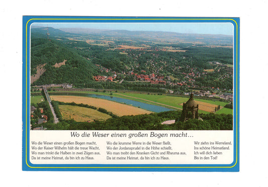 Ansichtskarte Weserbogen mit Kaiser-Wilhelm-Denkmal / I1-60