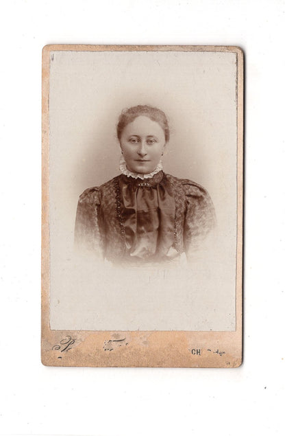 Fotografie Damenportrait - Mosbach in Baden um 1890 / CDV C1-11