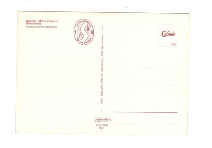 Ansichtskarte Kapelle Maria Frieden / Bühlerhöhe / Schwarzwaldhochstraße / K1-48