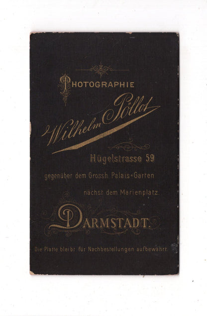 Fotografie Niedliches kleines Kind - Darmstadt 1880er / CDV M1-34