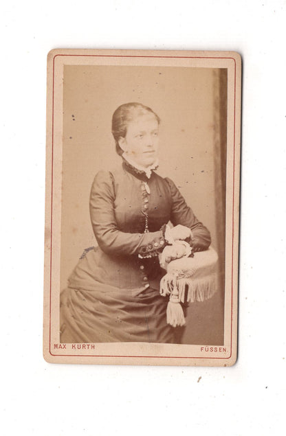 Fotografie Feine Dame - Füssen 1870er / CDV L1-32