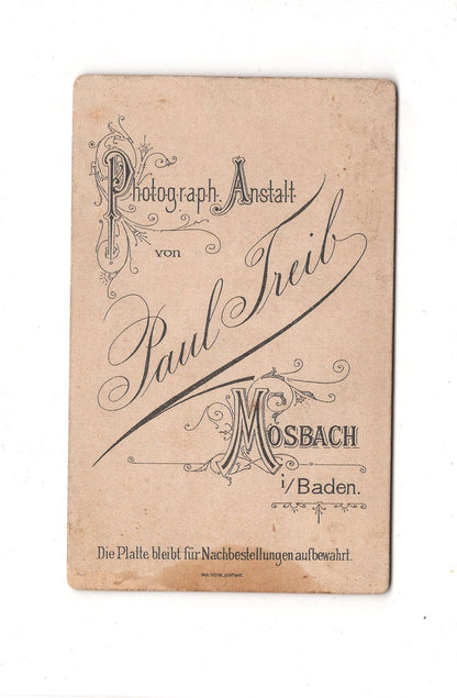 Fotografie Damenportrait - Mosbach in Baden um 1890 / CDV C1-11