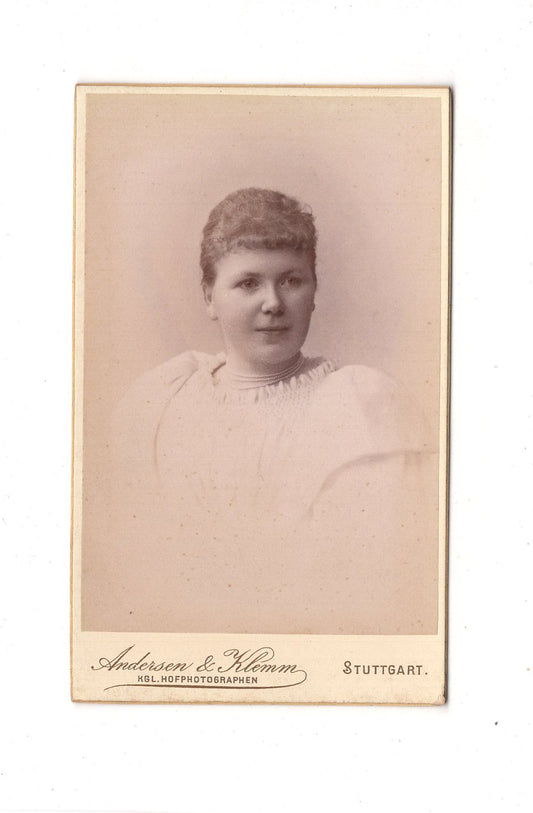 Fotografie Damenportrait - Stuttgart 1890er / CDV C1-11