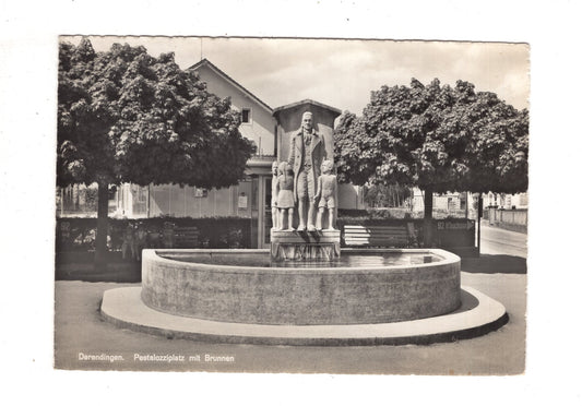 Ansichtskarte Derendingen / Pestalozziplatz mit Brunnen / Schweiz