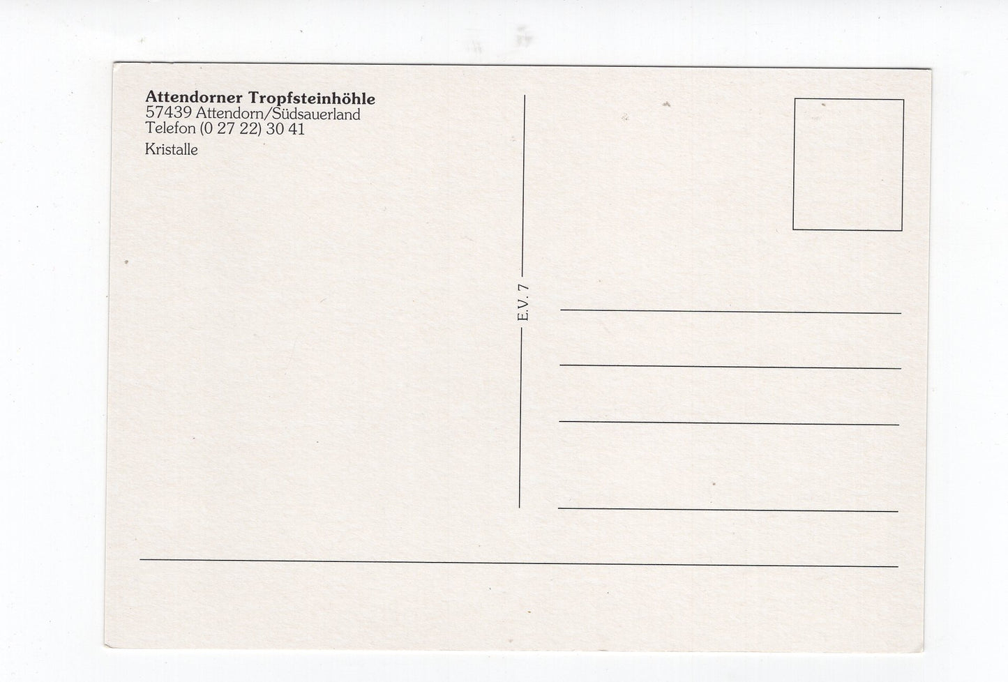 Ansichtskarte Attendorner Tropfsteinhöhle
