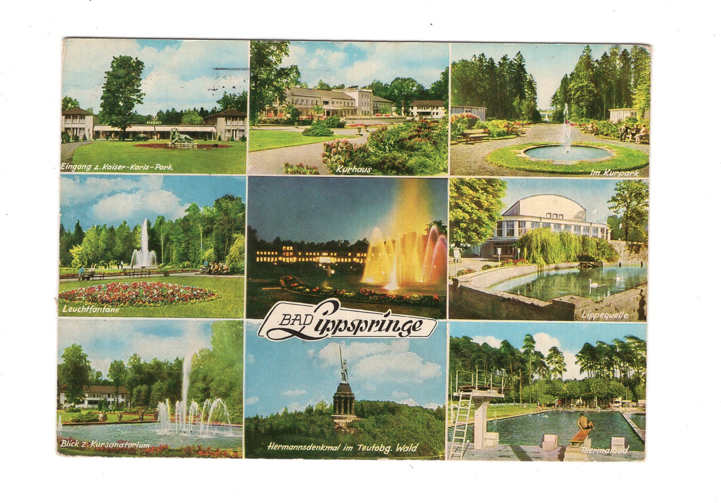 Ansichtskarte Bad Lippspringe / Kurhaus / Leuchtfontäne +++