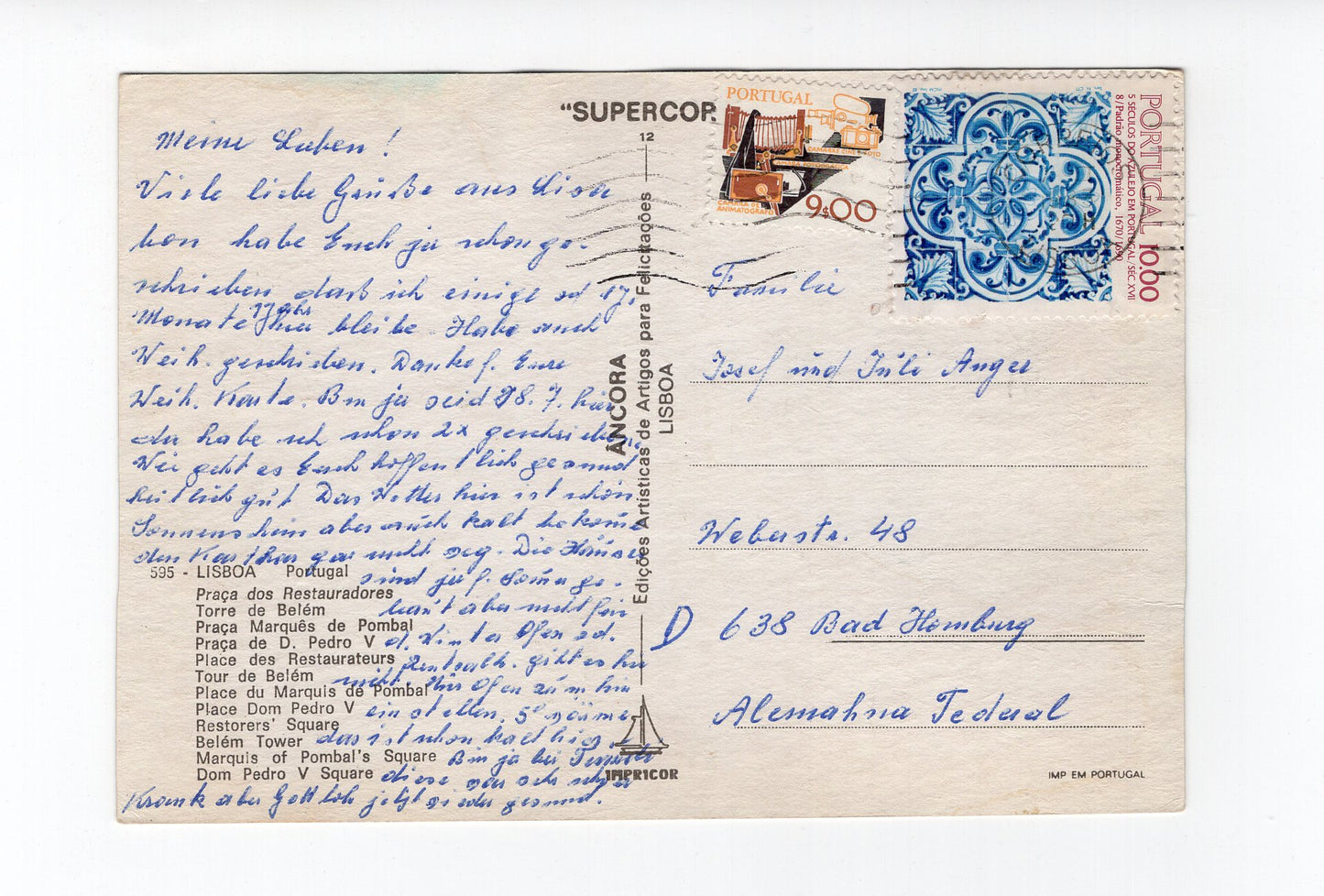 Ansichtskarte Lisboa Lissabon / Portugal