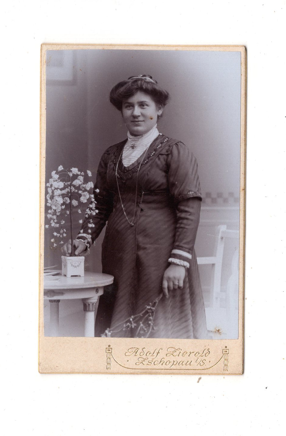 Fotografie Feine Dame - Zschopau um 1900 / CDV L1-32