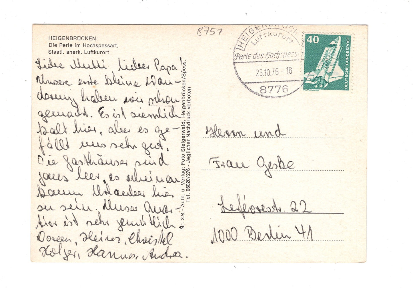 Ansichtskarte Heigenbrücken im Spessart / H1-61