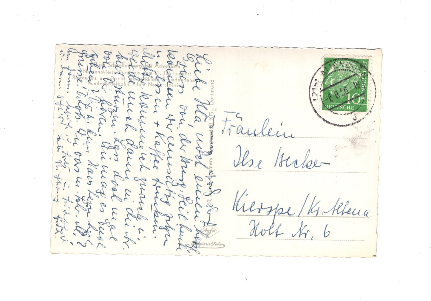 Ansichtskarte Burg Schellenberg bei Attendorn / Kaffeegarten im Burghof