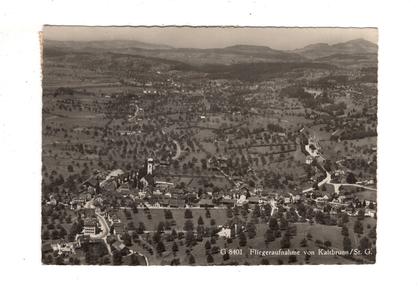 Ansichtskarte Fliegeraufnahme von Kaltbrunn / Schweiz