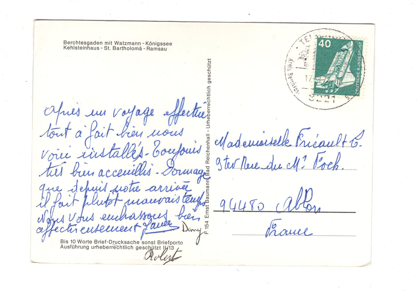 Ansichtskarte Edelweißgruß aus Berchtesgaden / Bayerische Alpen / I1-60