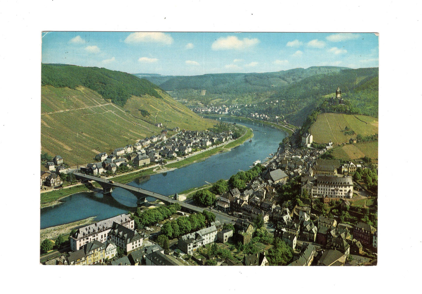 Ansichtskarte Mosel / Blick vom Pinnerkreuz auf Cochem