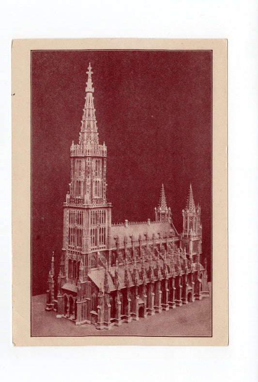 Ansichtskarte Das Ulmer Münster / Laubsägemodell