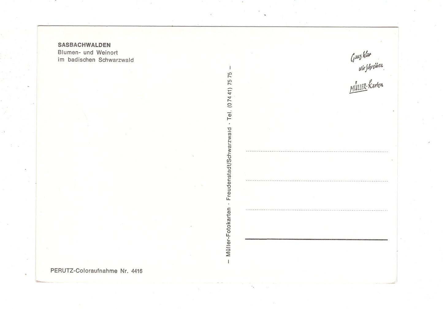 Ansichtskarte Sasbachwalden im badischen Schwarzwald / K1-48