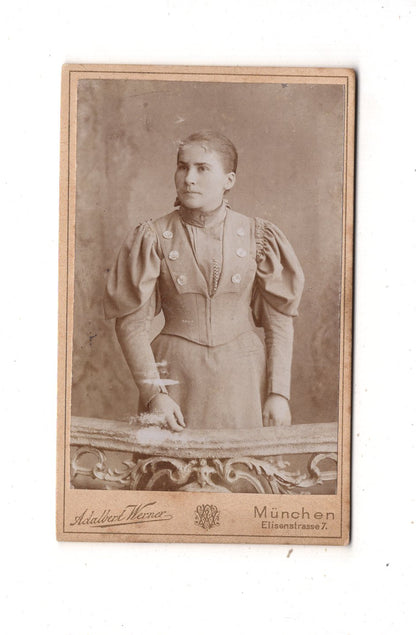 Fotografie Feine Dame - München 1890er / CDV L1-32